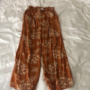 Flowy floral fashion pants high wasted